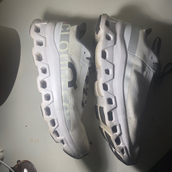 On Running White and Gray Athletic Shoes - Picture 5 of 8